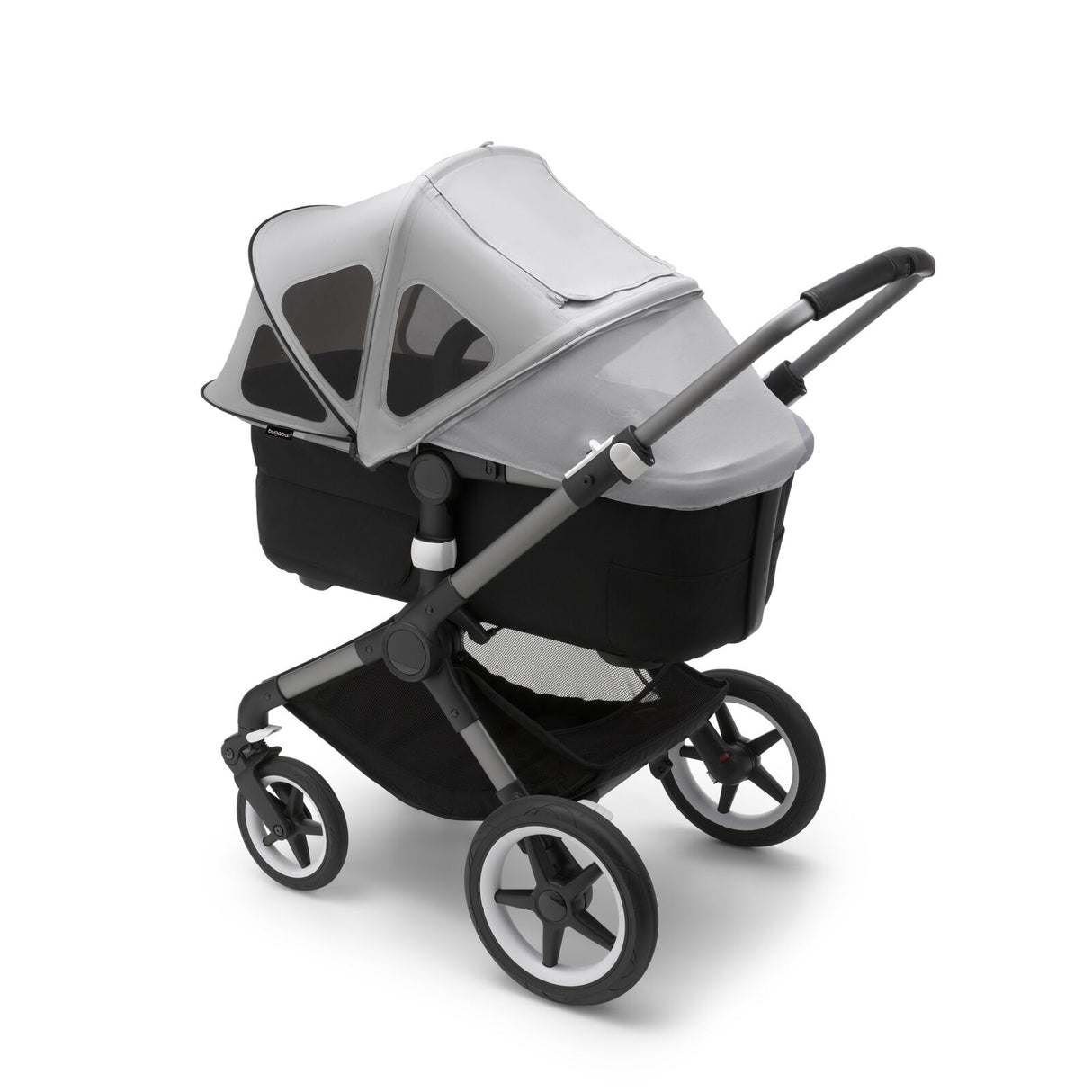 Bugaboo Fox 2/Cameleon 3 Sonnendach mit Lüftungsfenstern Nebelgrau