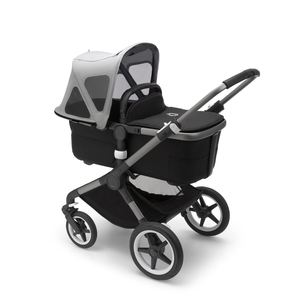 Bugaboo Fox 2/Cameleon 3 Sonnendach mit Lüftungsfenstern Nebelgrau