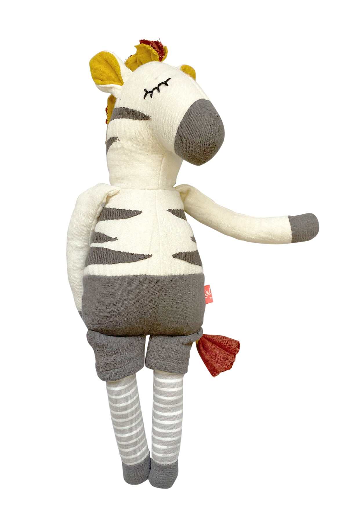 Kuschelige Puppe aus der Zebra Kollektion von Kikadu aus 100% Bio Baumwolle