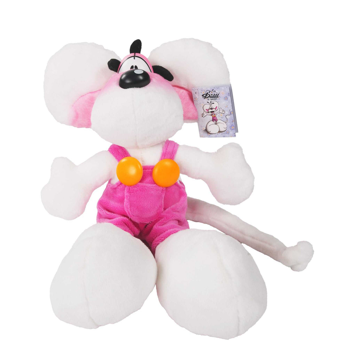 Plüschtier Diddl in pinker Latzhose 30cm