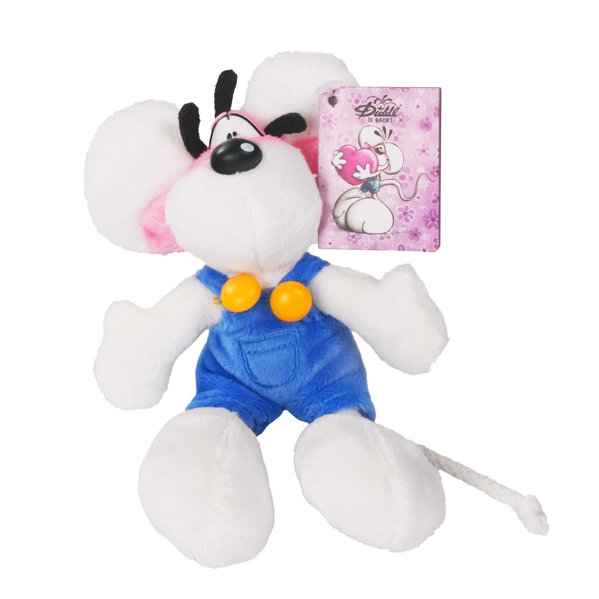 Diddl Schlüsselanhänger in blauer Latzhose 15 cm