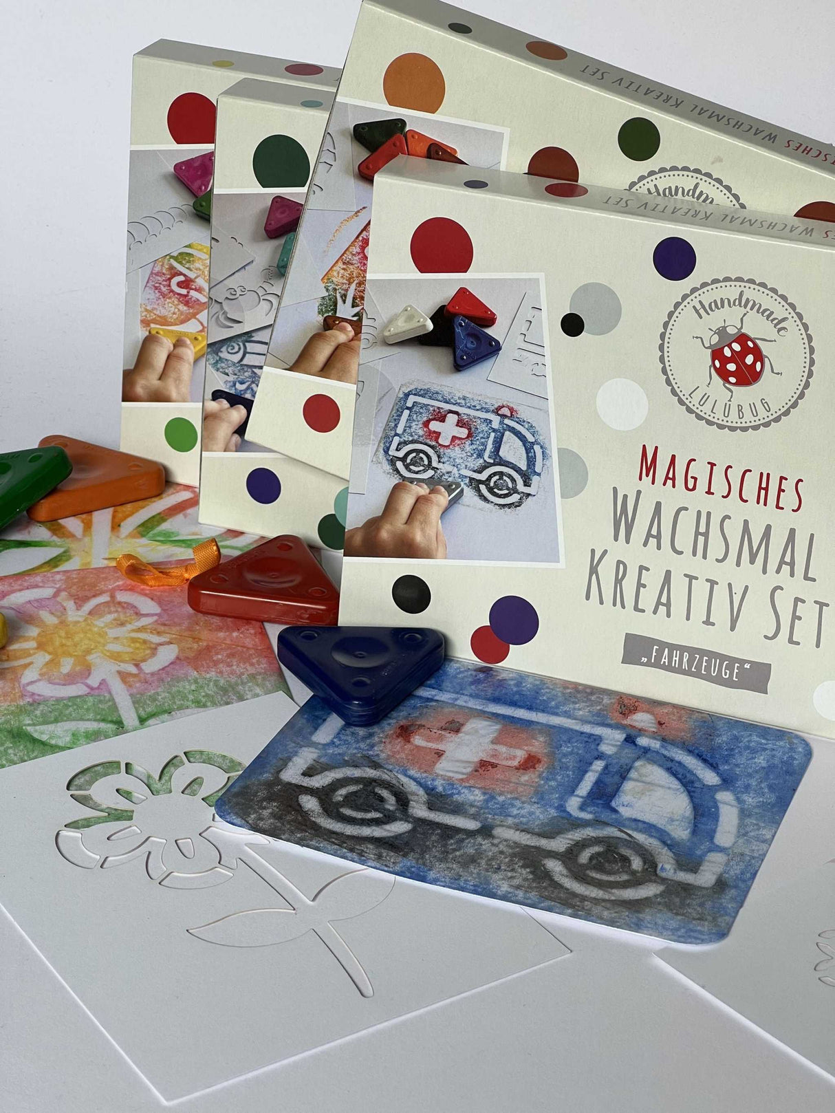 Magisches Wachsmal- Kreativ Fahrzeuge