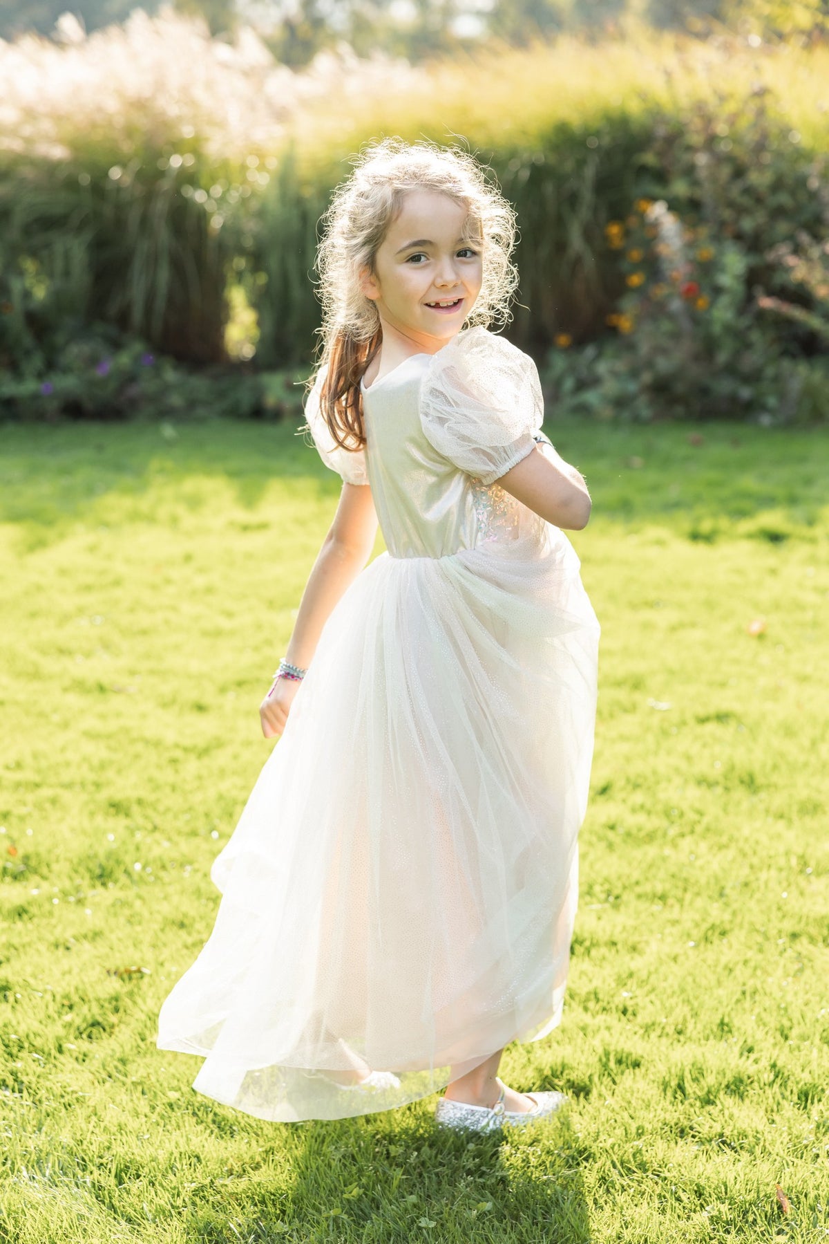 Regenbogen Glitzer Kleid 98-104