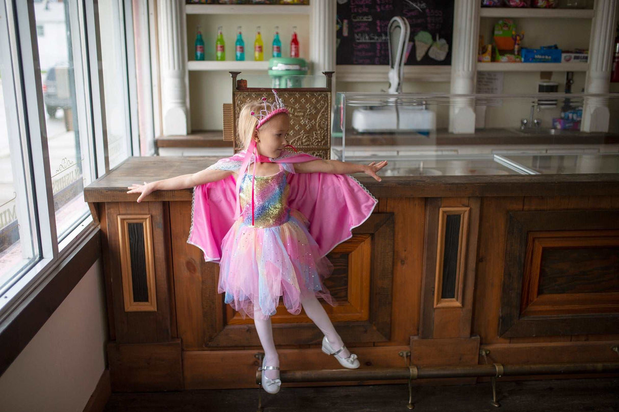 Kleid Regenbogenfee 5-6 Jahre