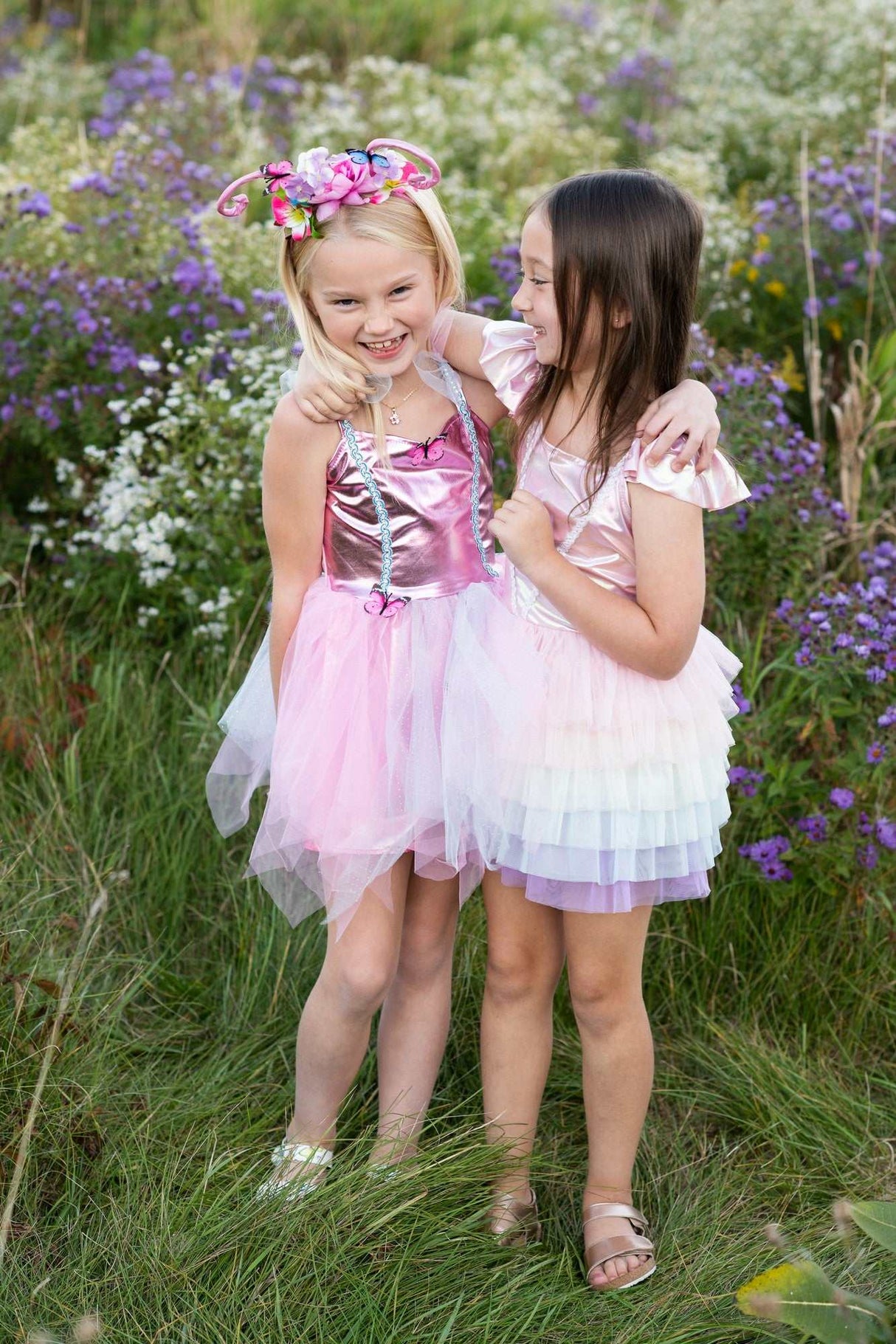 Schmetterlings-Kleid & Haarreif 5-6 Jahre