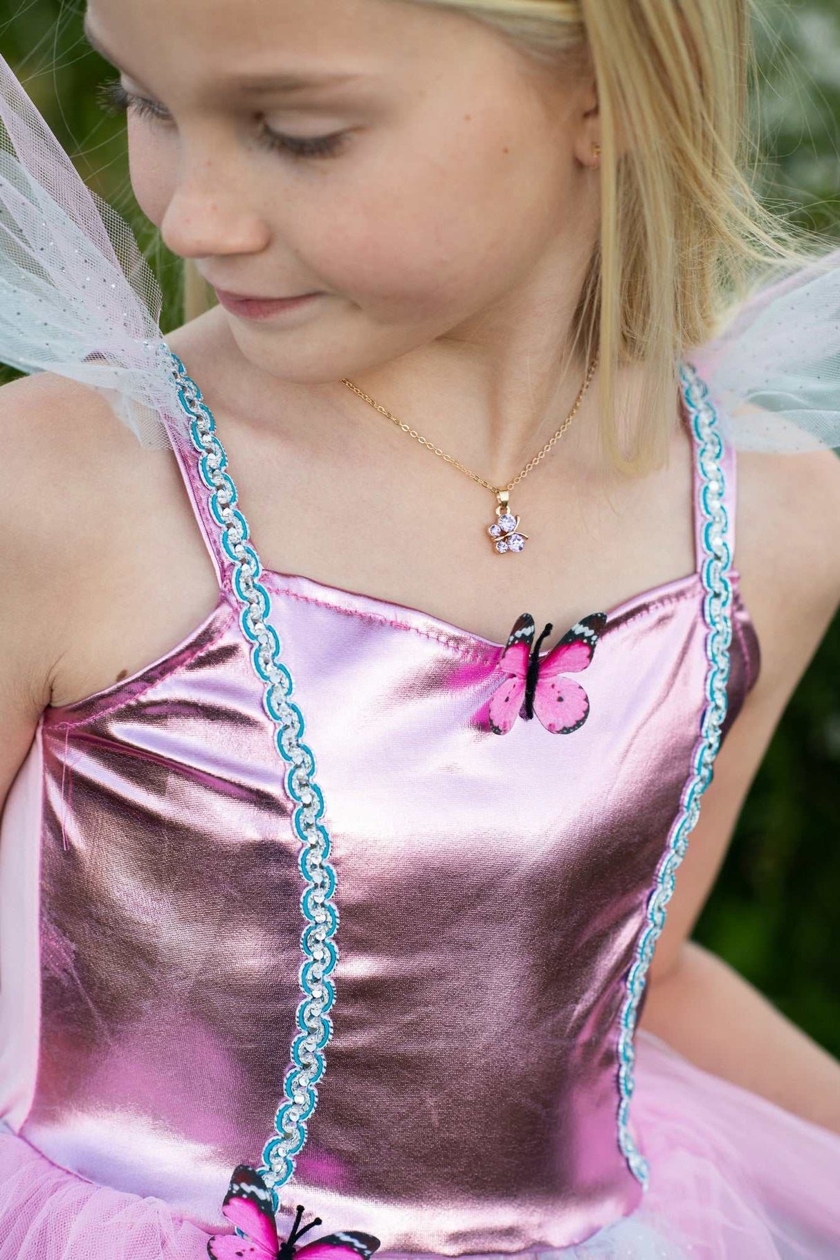 Schmetterlings-Kleid & Haarreif 5-6 Jahre