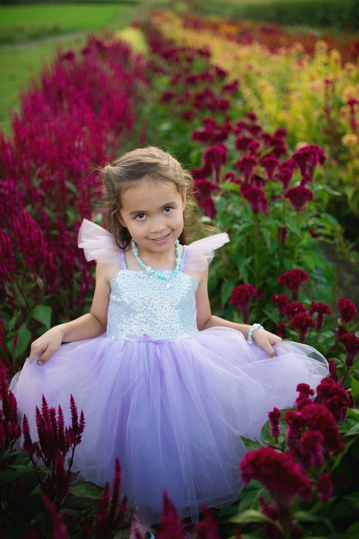 Lila Paillettenkleid Prinzessin 3-4 Jahre