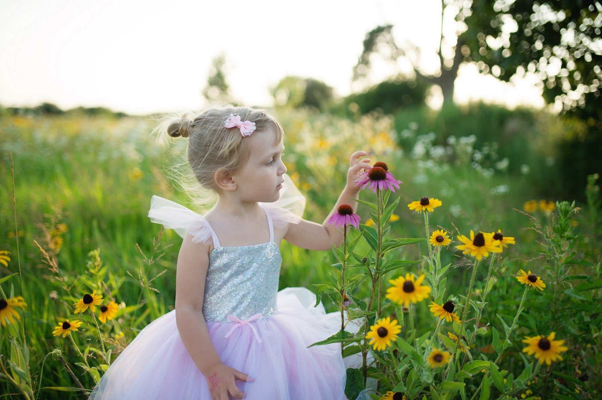 Rosa Pailletten-Prinzessinnenkleid 5-6 Jahre
