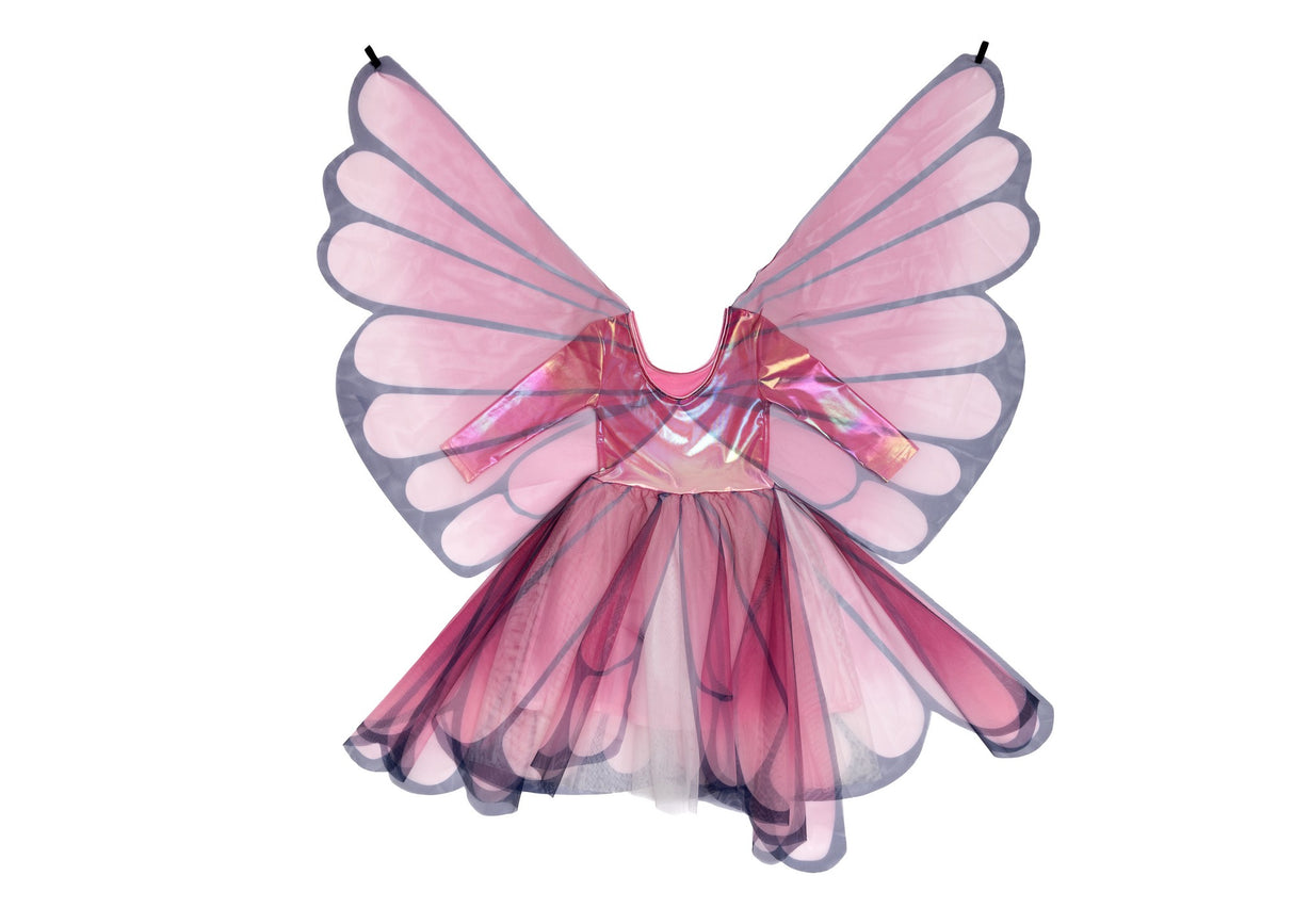 Schmetterlingskleid & Flügel & Haarreif 5-6 Jahre