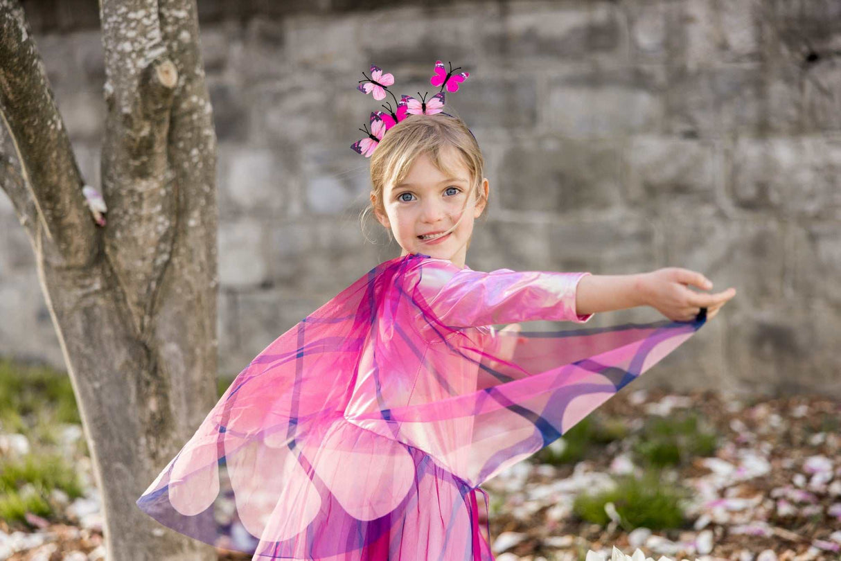 Schmetterlingskleid & Flügel & Haarreif 5-6 Jahre