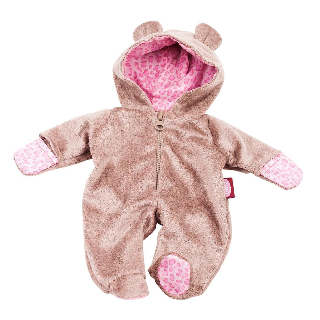 Babypuppen Onesie Teddy M kuscheliger Jumpsuit für 42-46 cm Puppen, wetterfest und warm