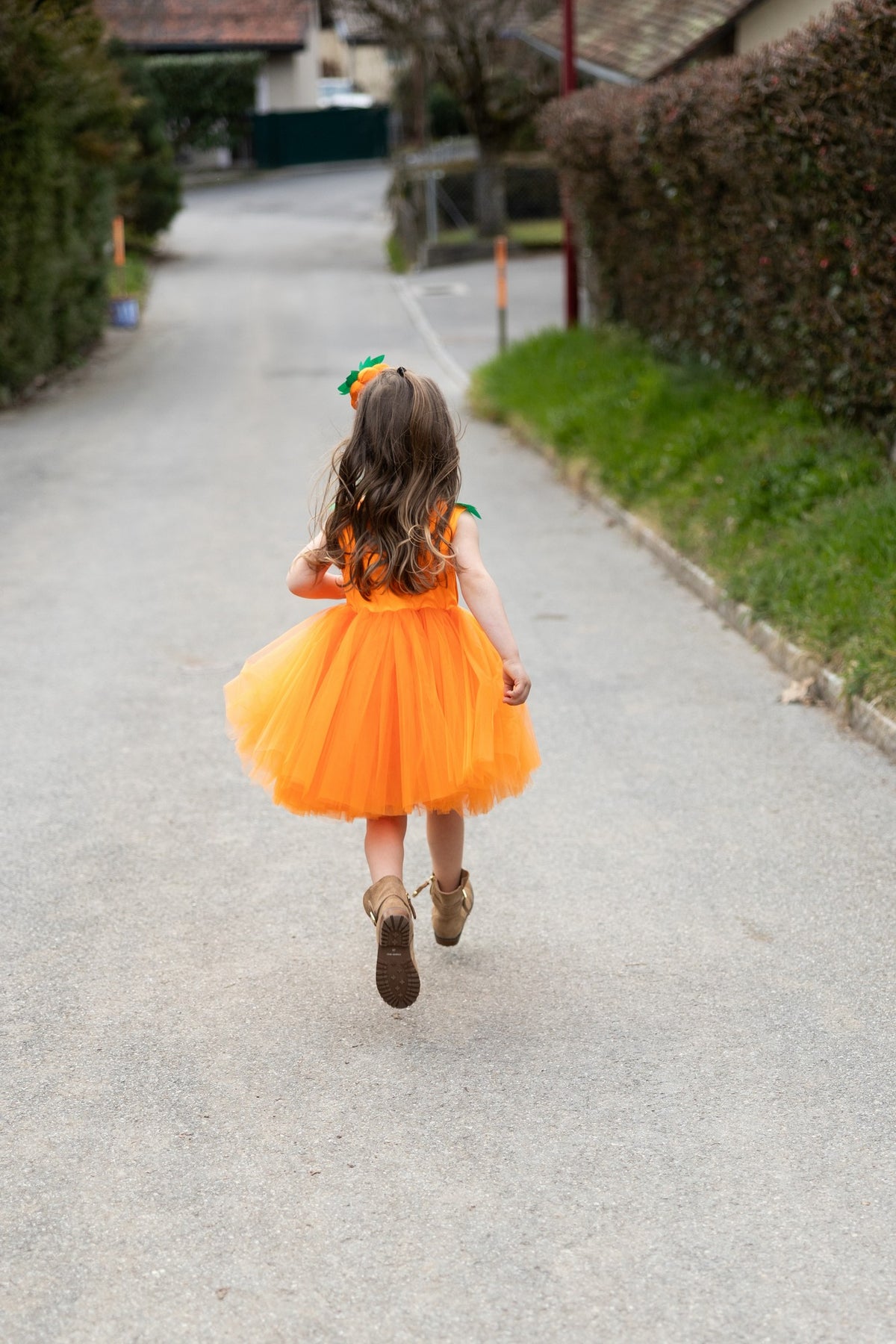 Kürbis Prinzessin Kleid 5-6 Jahre