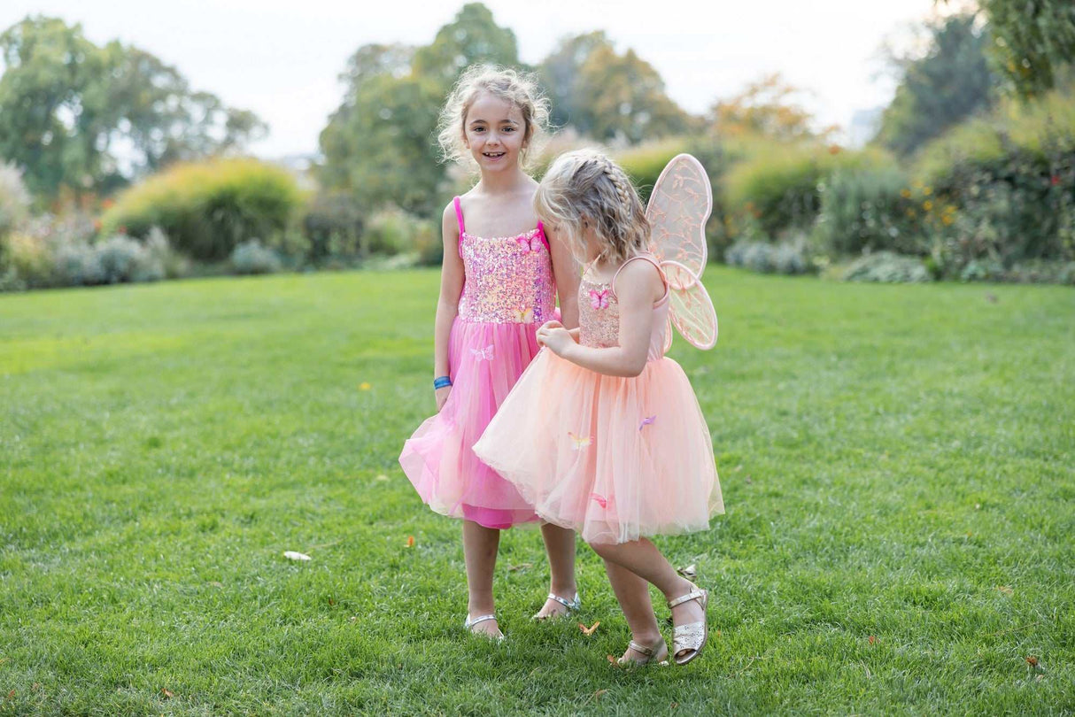 Schmetterlingskleid Pink 7-8 Jahre