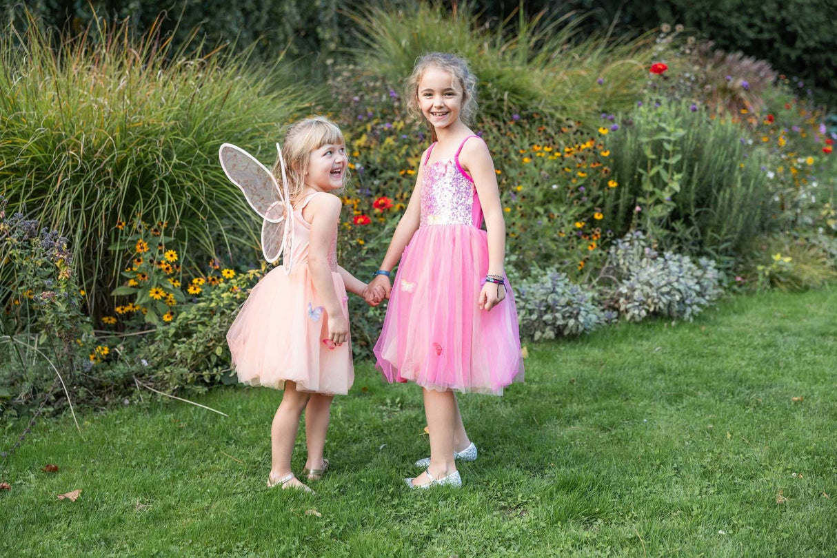 Schmetterlingskleid Pink 7-8 Jahre