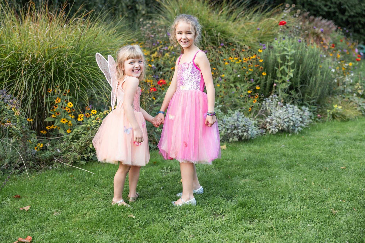 Schmetterlingskleid Pink 7-8 Jahre