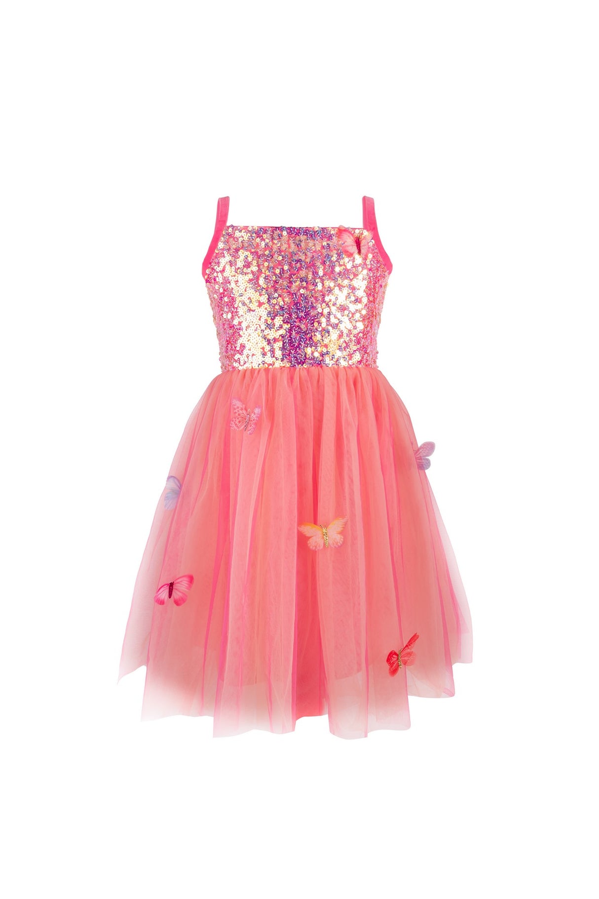 Schmetterlingskleid Pink 5-6 Jahre