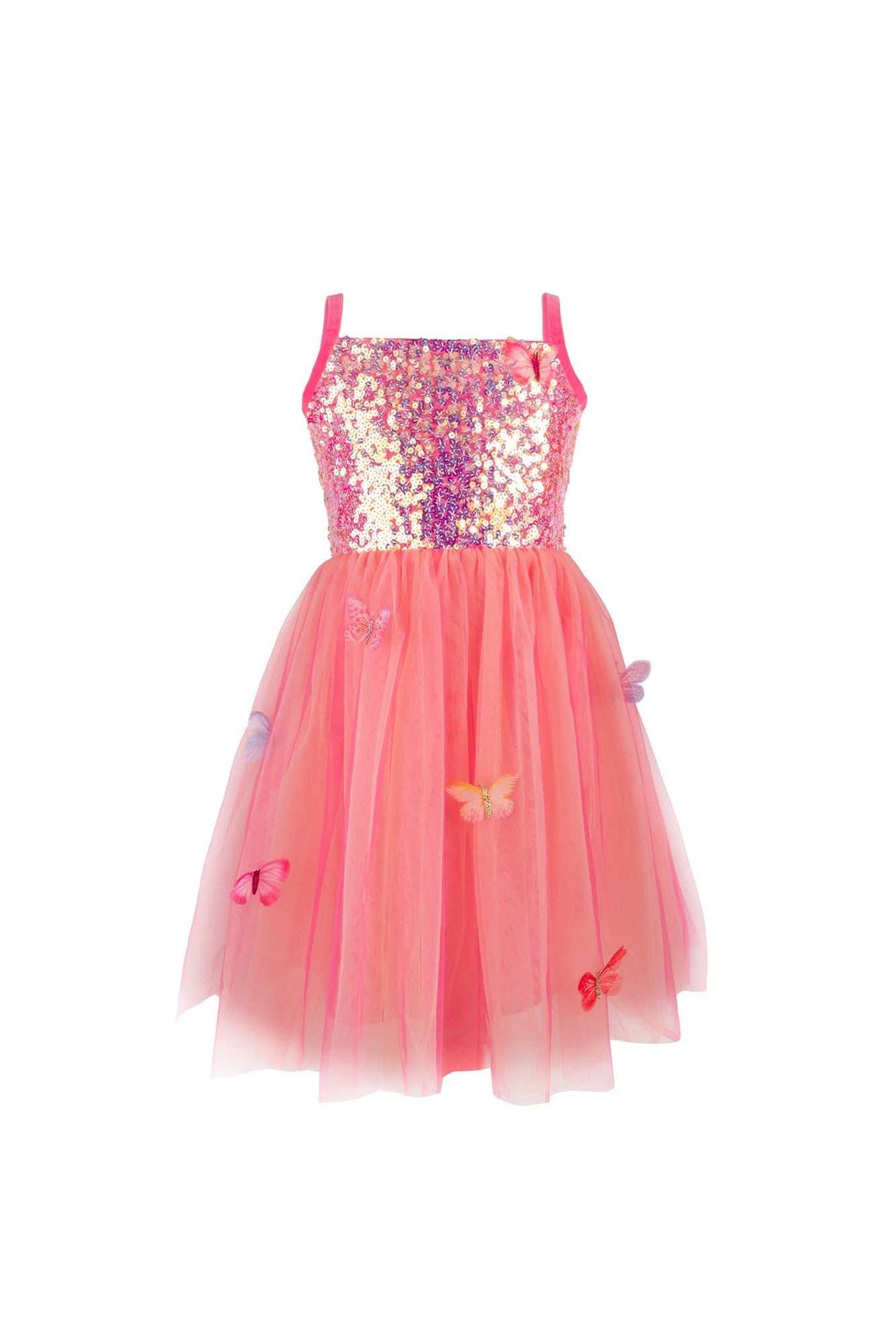 Schmetterlingskleid Pink 7-8 Jahre