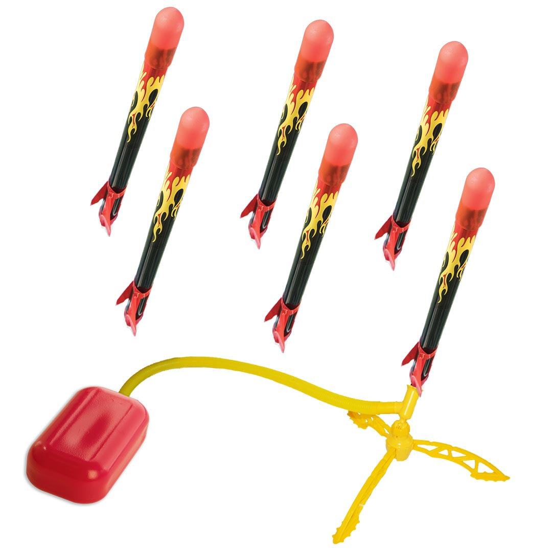 Stomp Rocket® X-Treme 6 rockets with adjustable launch pad and high-performance stomp rocket toy for kids aged 9+