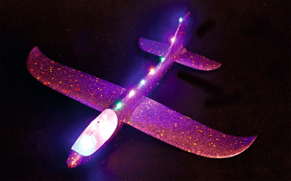 Leuchtender Segelflieger
