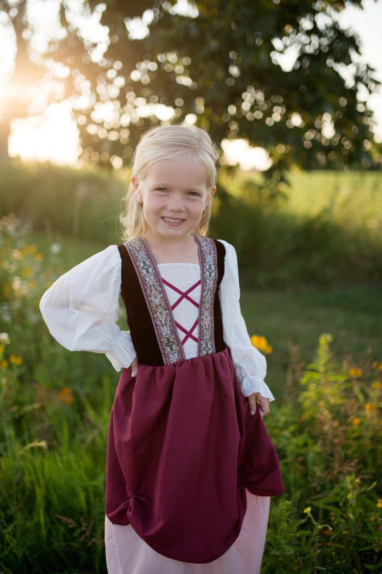 Bauernkleid rosa 5-6 Jahre