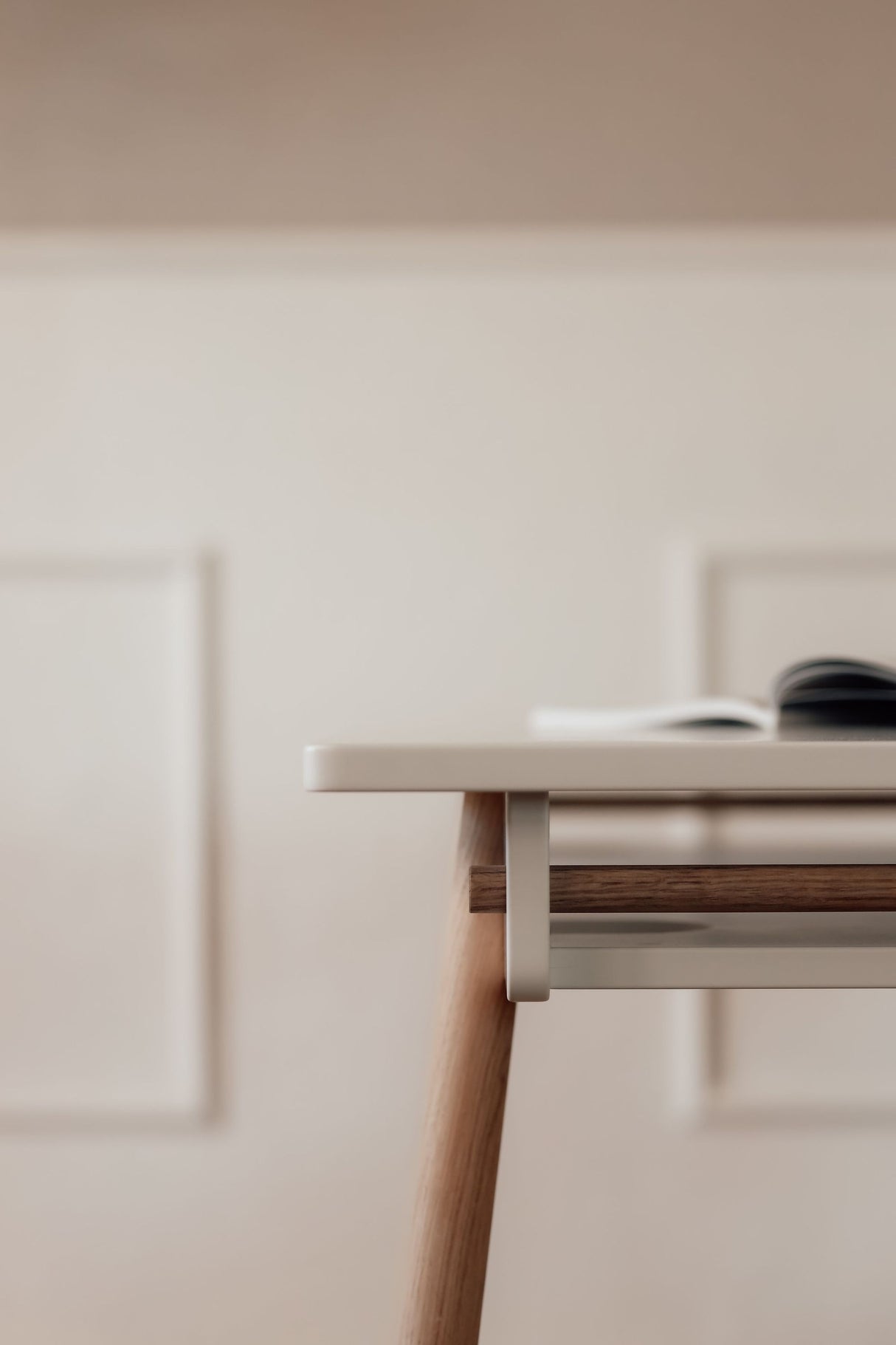 Camp Junior Schreibtisch, höhenverstellbar, weiß/Eiche