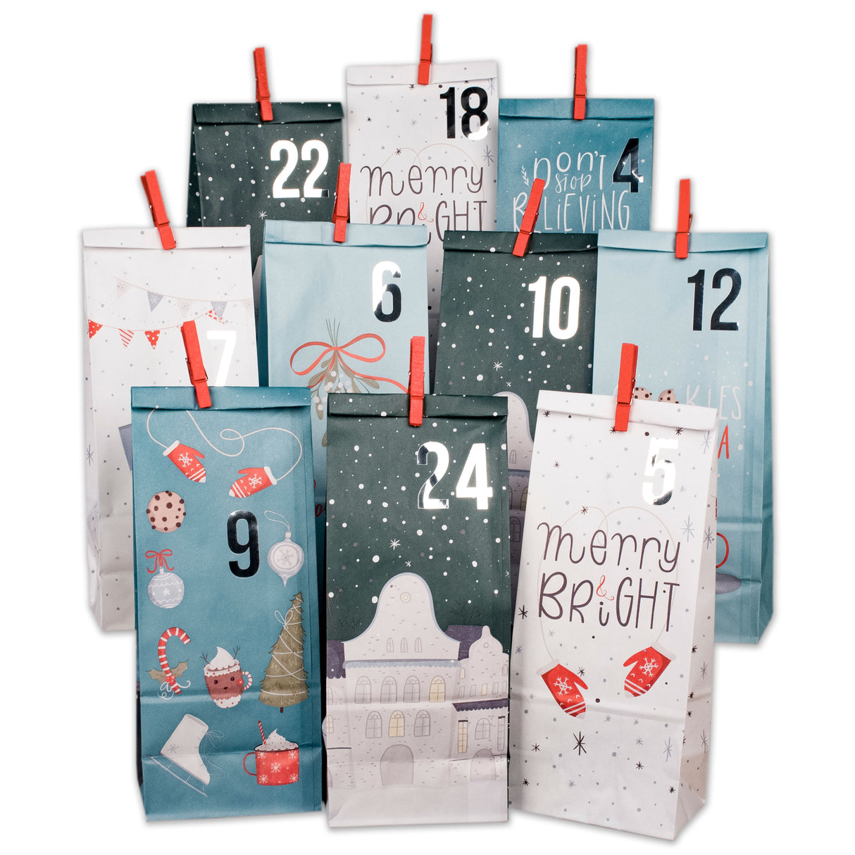 DIY- Adventtüten/ Christmas Blau