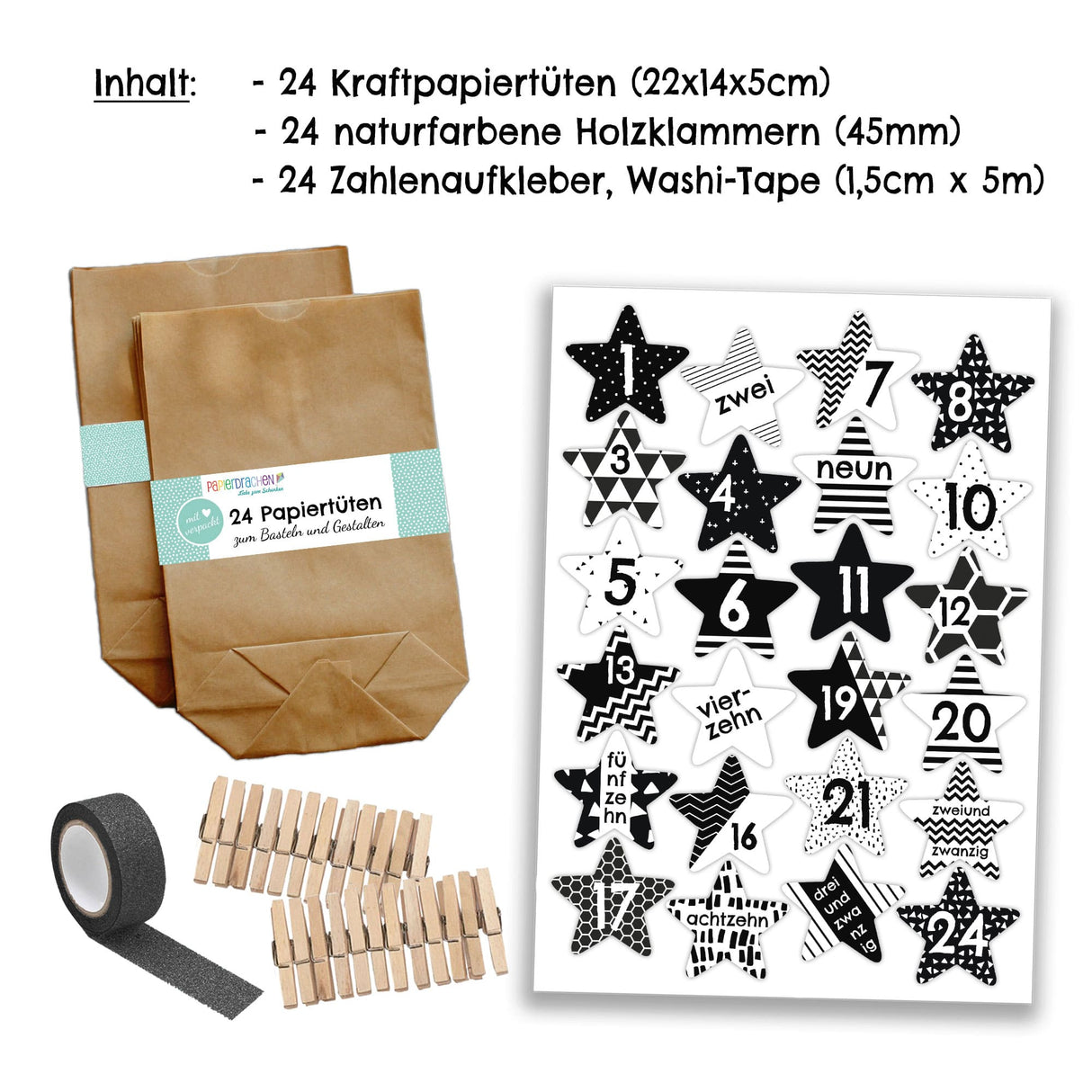 Adventskalender- Bastelset Mini