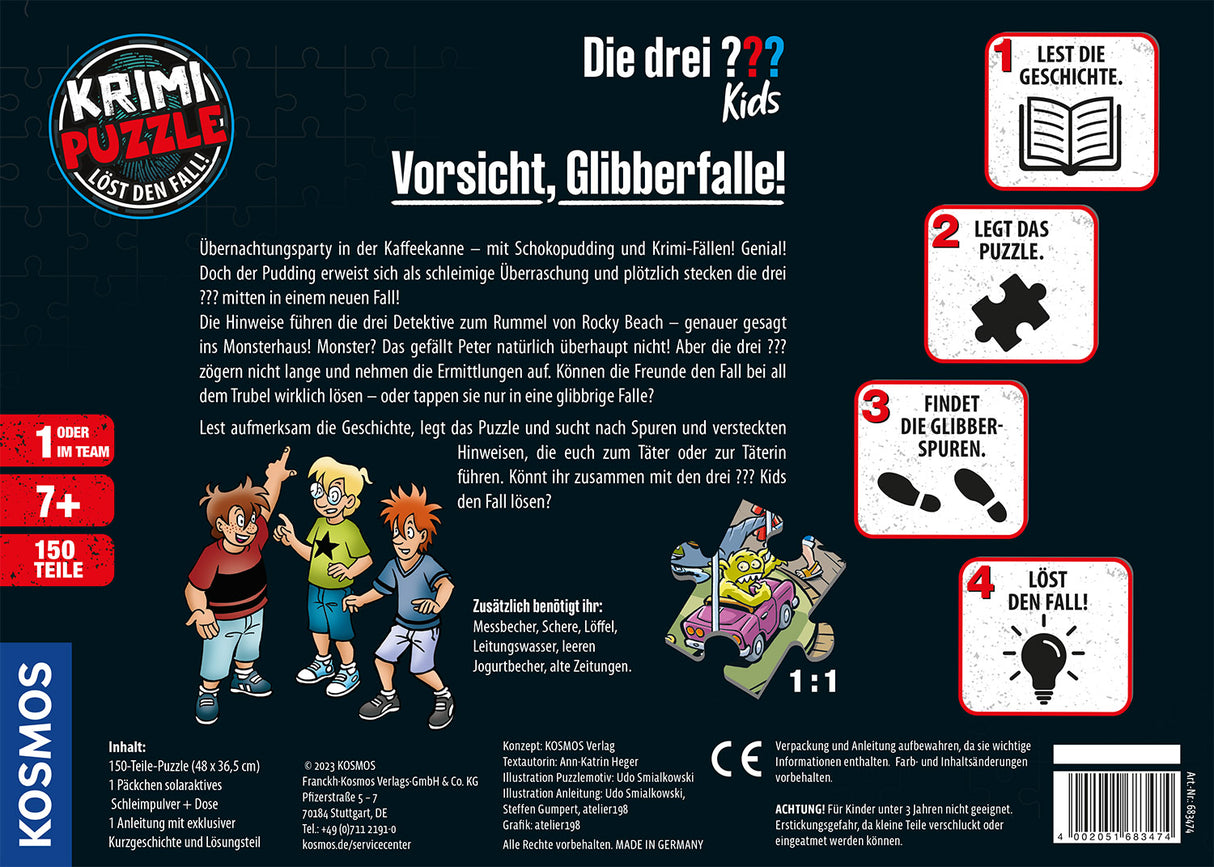 Krimipuzzle Die drei ??? Kids Vorsicht, Glibberfalle