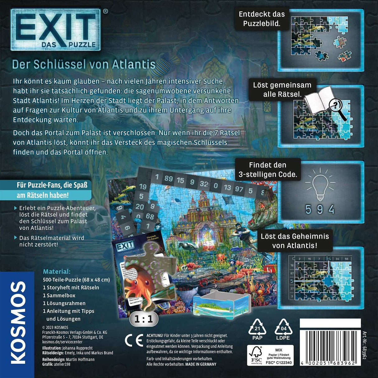 EXIT Puzzle-Der Schlüssel von Atlantis