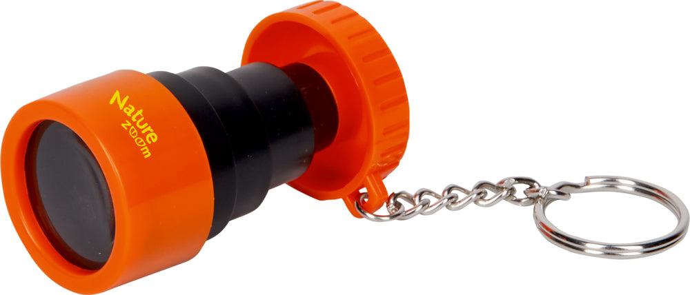 Mini-Fernrohr Nature Zoom aus Aluminium mit 3-facher Vergrößerung und Schlüsselring, ideal für Kinder ab 5 Jahren