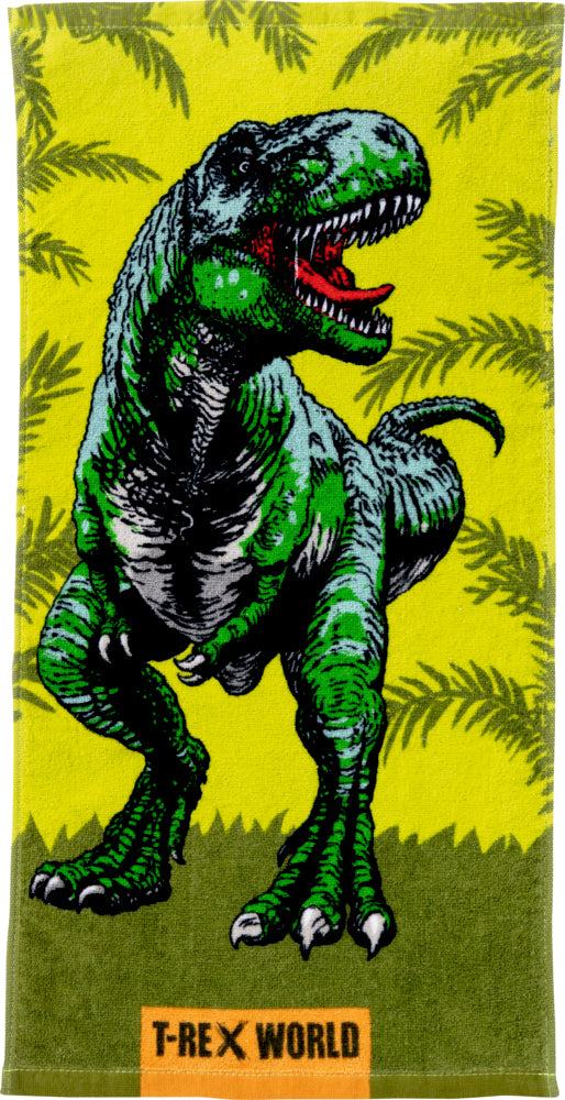 Zauberhandtuch T-Rex entfaltet sich magisch beim Kontakt mit Wasser und begeistert Kinder