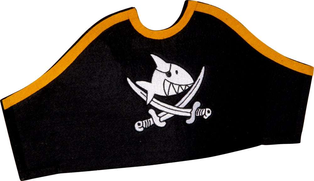 Piratenhut aus Filz mit Stickerei für Kinder-Piratenkostüm, 40x19 cm