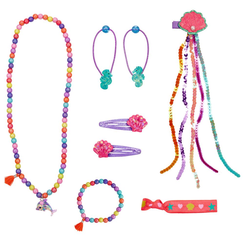 Schmuckset Nella Nixe mit Kette, Armband, Haarclips und Aufbewahrungsbox für Kinder ab 4 Jahren