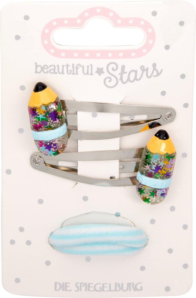 Haarclips & Haargummi Set Stift