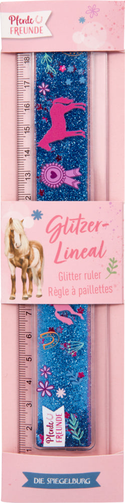 Glitzer-Lineal - Pferdefreunde