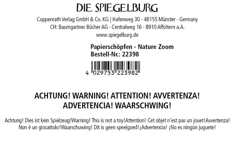 Papierschöpfen - Nature Zoom