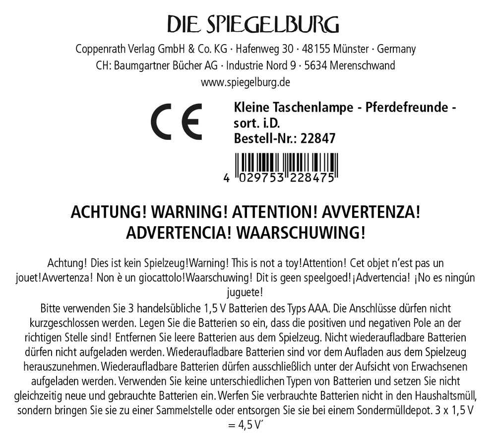 Kleine Taschenlampe - Pferdefreunde