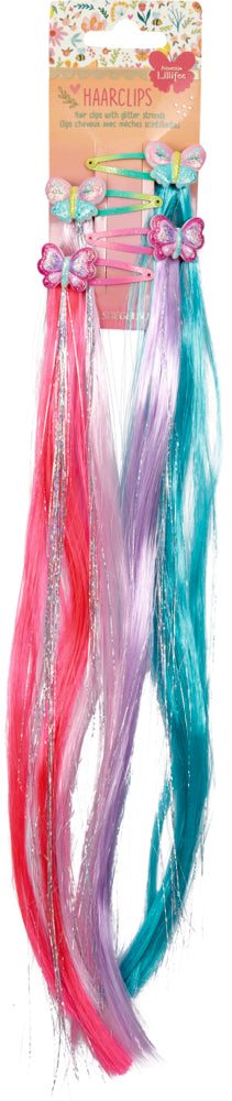Haarclips mit Glitzersträhnen
