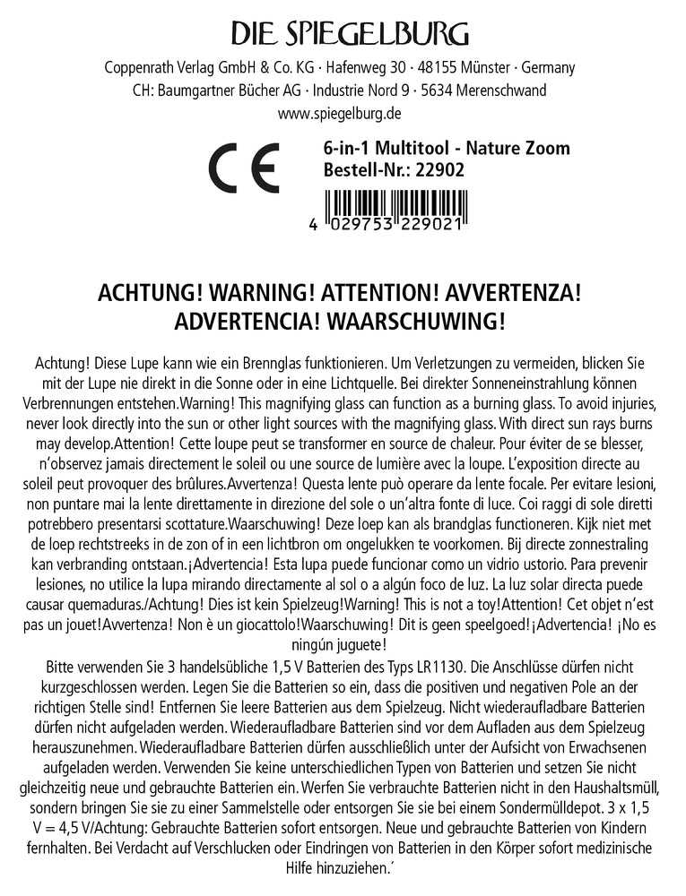 6-in-1 Multi-Tool - Nature Zoom