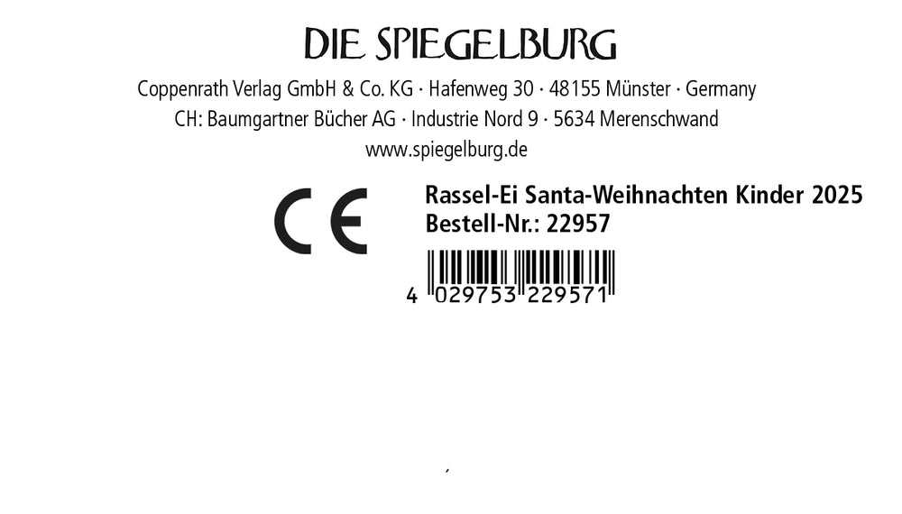 Rassel-Ei Santa - Wintertiere im Weihnachtswald