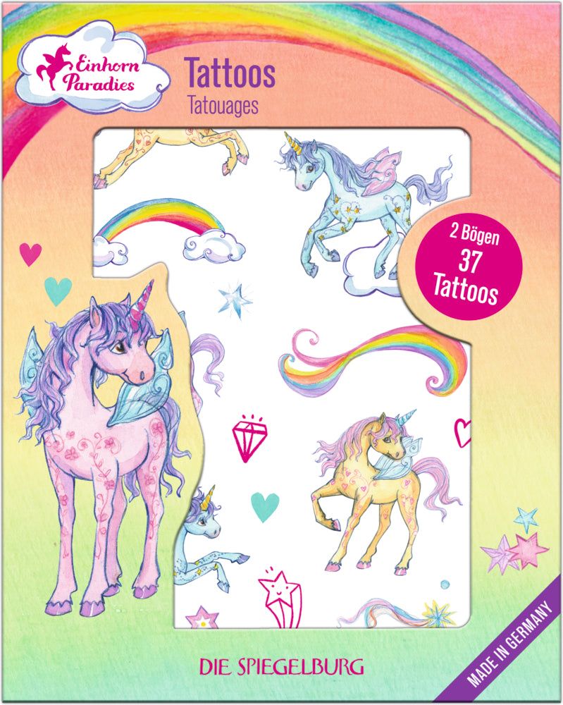 Tattoos-Einhorn Paradies