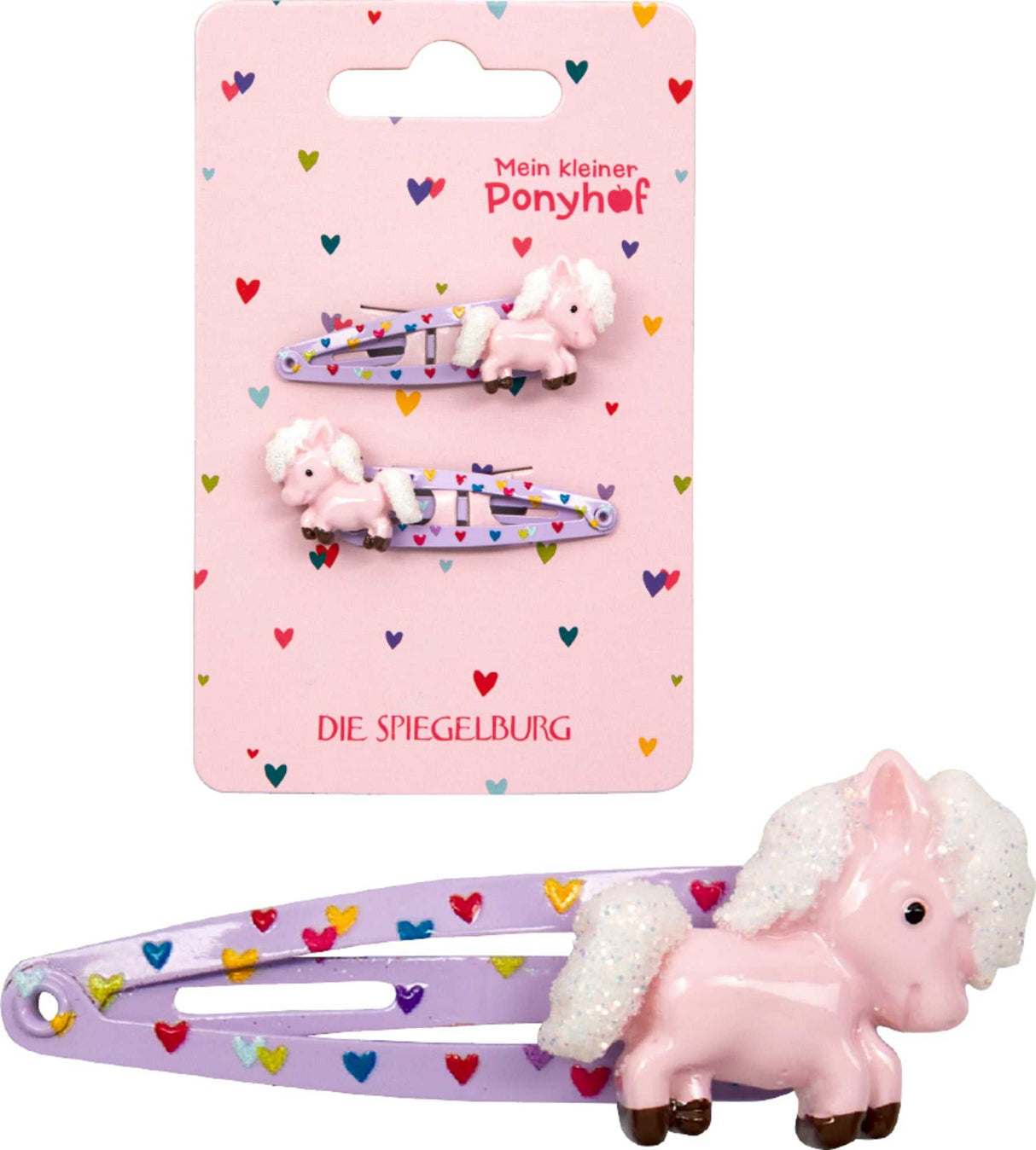 Haarclips mit Herzchen - Mein kl. Ponyhof