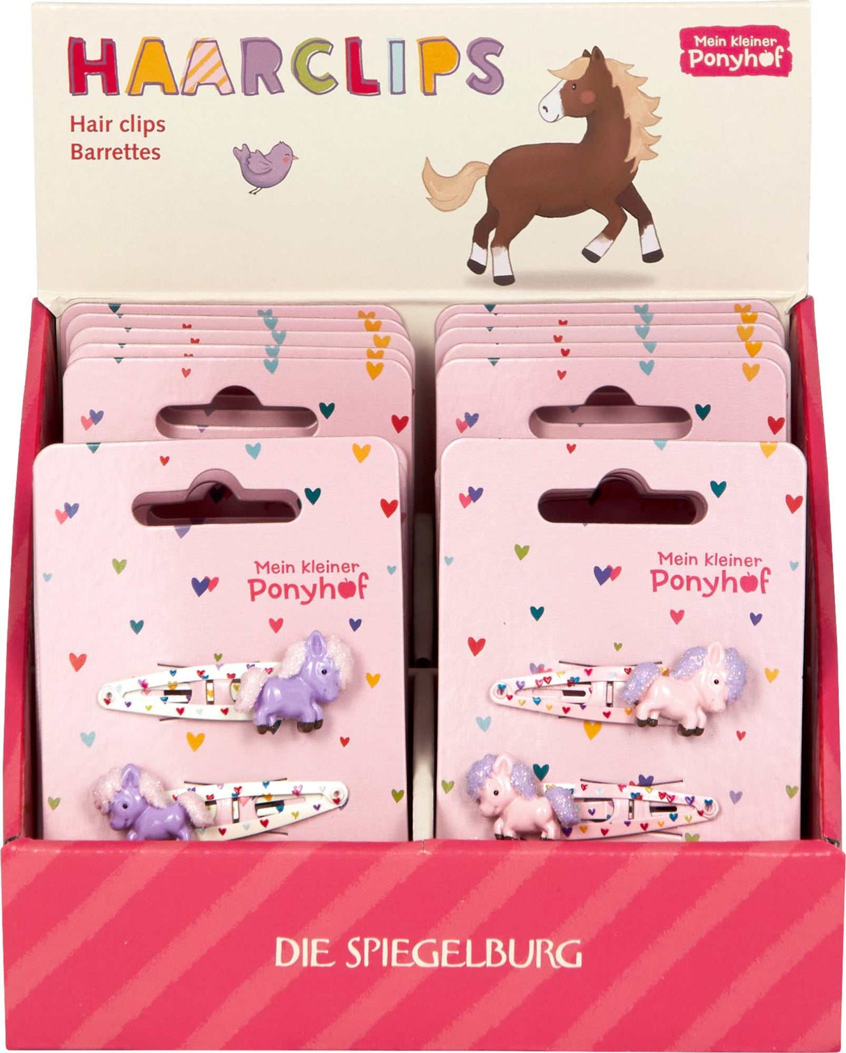 Haarclips mit Herzchen - Mein kl. Ponyhof