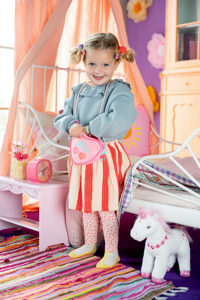 Glitzer-Täschchen Kirsche