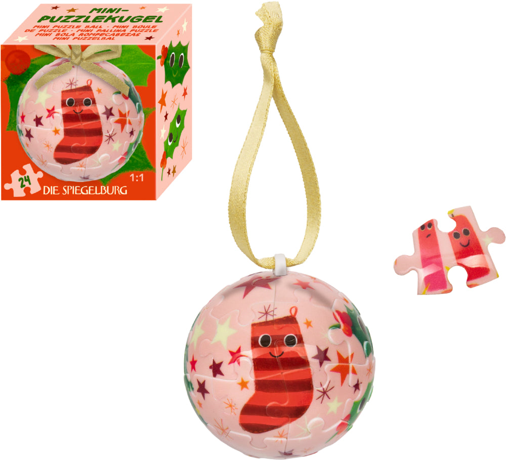 Mini-Puzzlekugel - Fröhliche Weihnachten (1Stück)