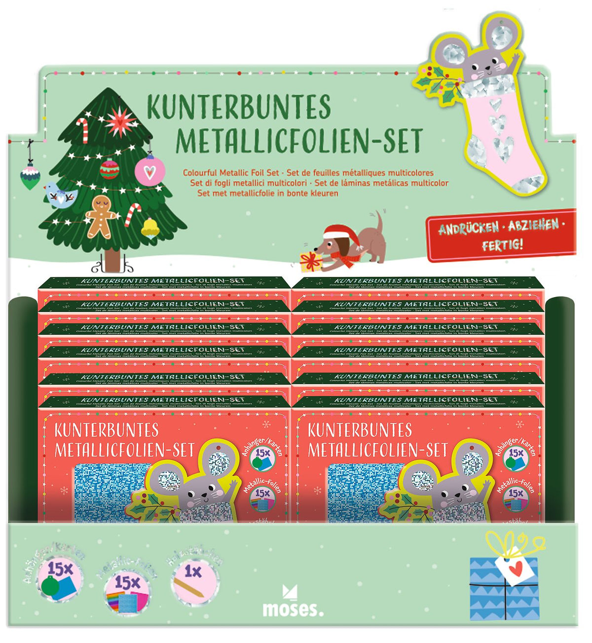Kunterbuntes Metallicfolien-Set