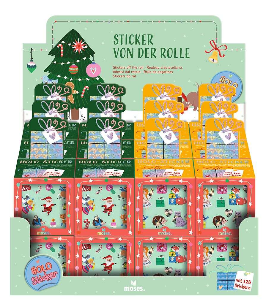 Sticker von der Rolle Weihnachtsfreunde