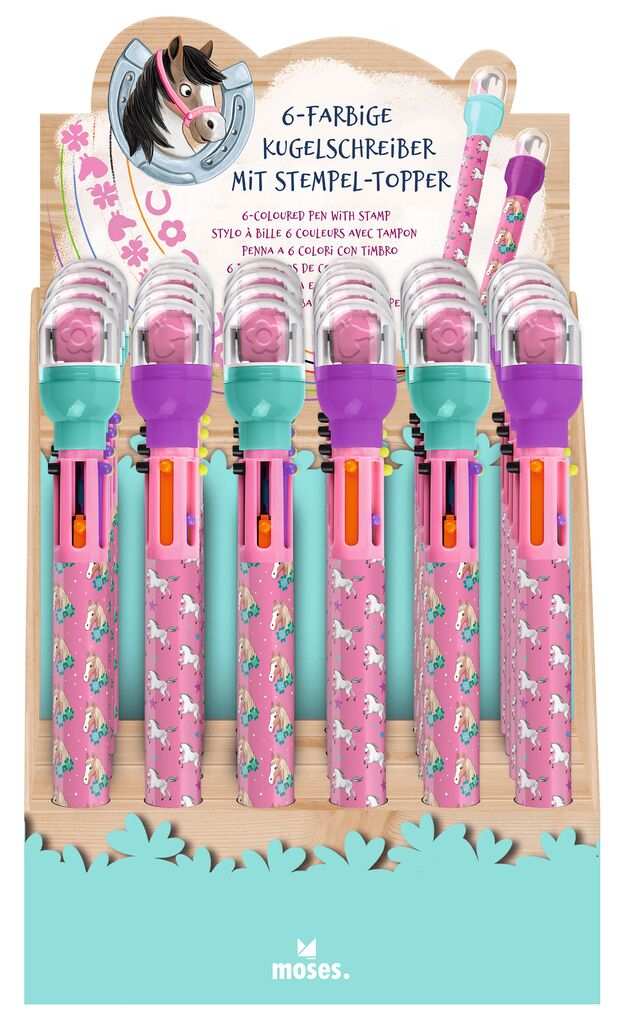 Pferde 6-Farb-Kugelschreiber