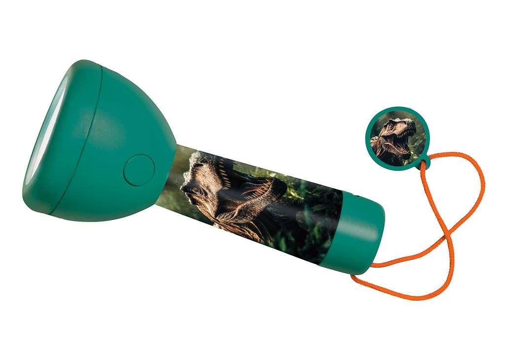 Dino Taschenlampe mit T-Rex Design und vier LEDs für kinderfreundliche Abenteuerbeleuchtung