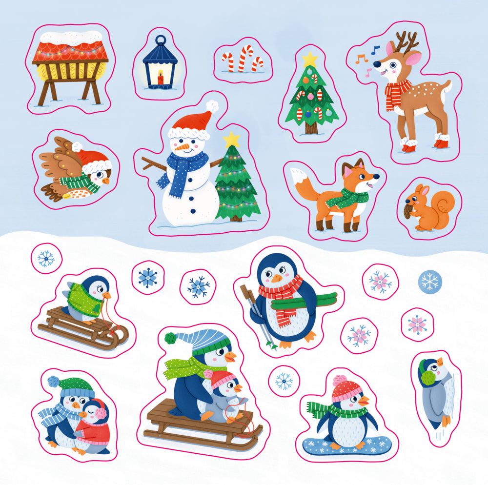 Meine Mini-Stickerwelt - Weihnachten bei bei den Tieren
